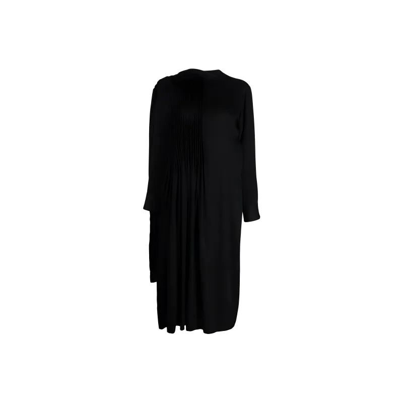 Yohji Yamamoto Draped Asymmetric Midi Dress-0