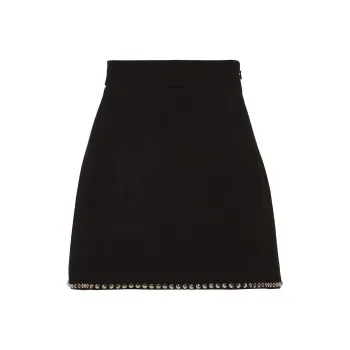 MIU MIU Casual Short Skirts Women's Black