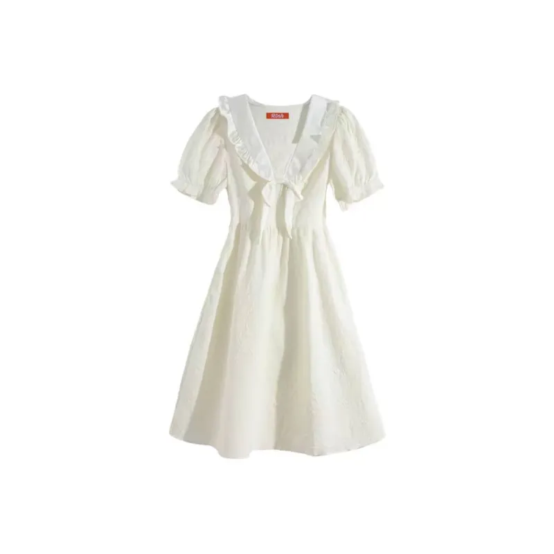 PUREIDOL Short Sleeved Dresses Women's White-0