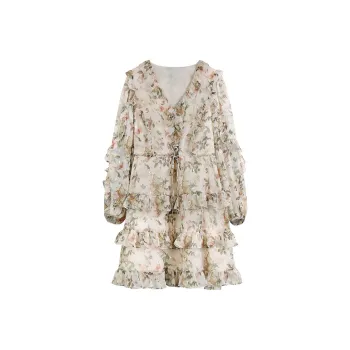 ELF SACK Long Sleeved Dress Women's Ecru