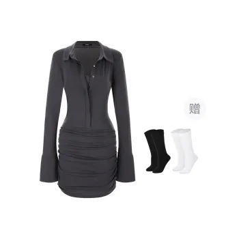 BSEVENI Long Sleeved Dresses Women's