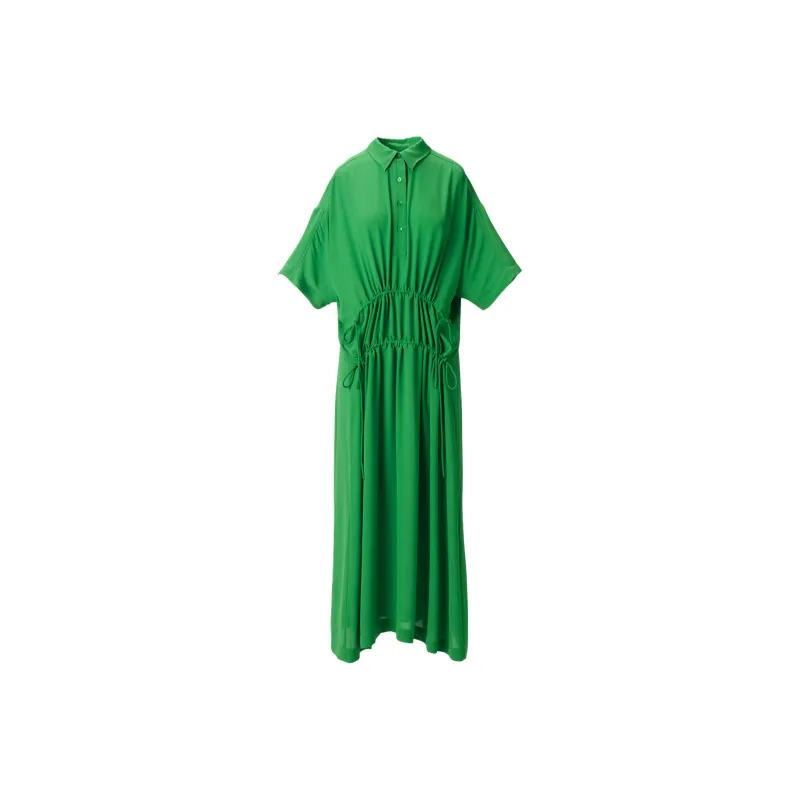 Onitsuka Tiger WS LONG DRESS Short Sleeved Dress Women's Green-0