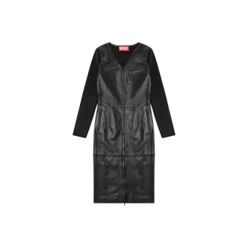 DIESEL L Ola Leather Midi Dress