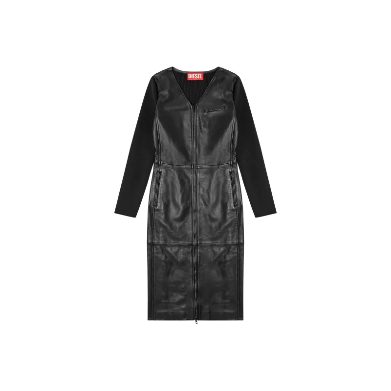 DIESEL L Ola Leather Midi Dress-0