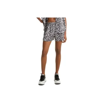 MICHAEL KORS Leopard Logo Print Satin Shorts