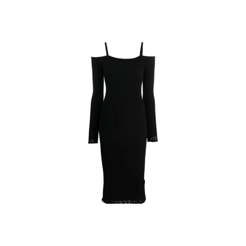 Blumarine Lace trim Cold shoulder Dress-0