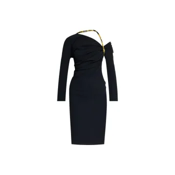 VERSACE Cut Out Detailed Long Sleeved Dress