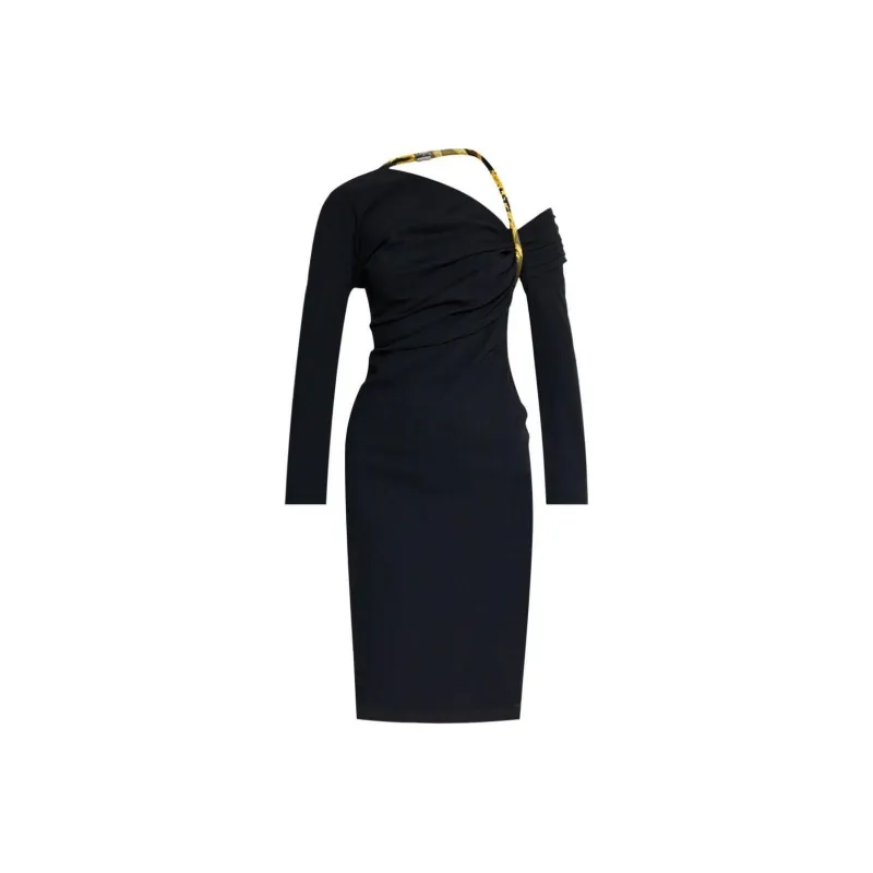 VERSACE Cut Out Detailed Long Sleeved Dress-0