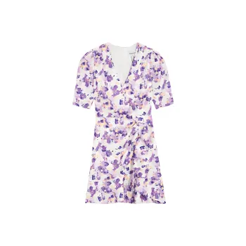 Bebe Short-Sleeved Dresses Women's White Purple