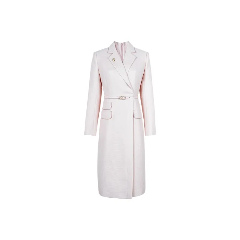 MISSSHINE Long Sleeved Dresses Women's Light Pink-0