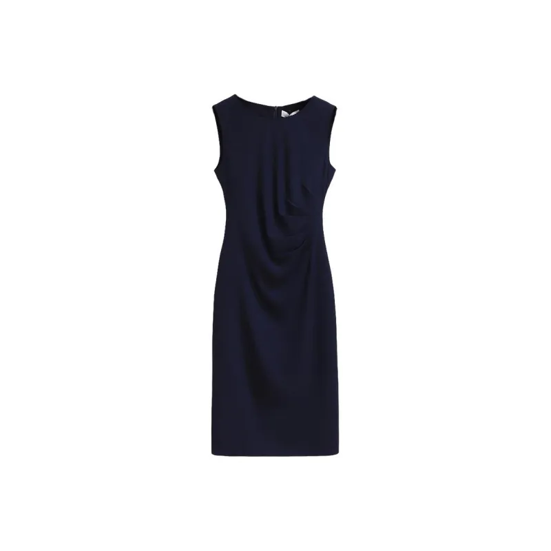 Silky Queen Sleeveless Dress Women's Dark Blue-0