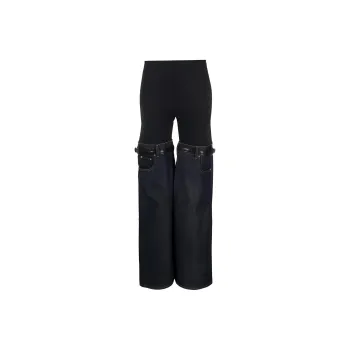 COPERNI Hybrid Denim Flare Trousers 'Black/Blue'