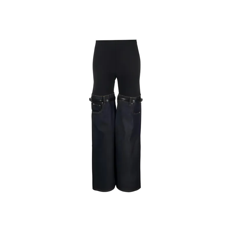 COPERNI Hybrid Denim Flare Trousers 'Black/Blue'-0