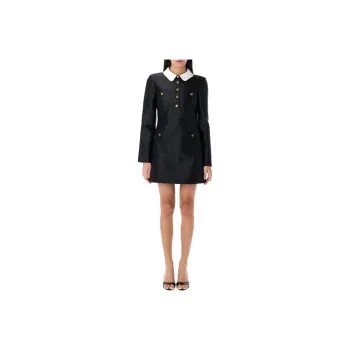 Self portrait Taffeta Contrast Collar Mini Dress