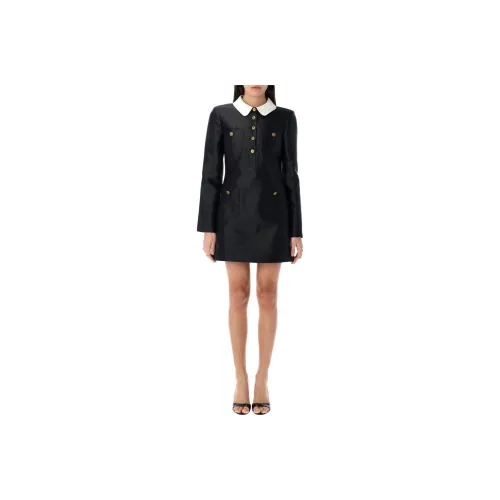 Self portrait Taffeta Contrast Collar Mini Dress