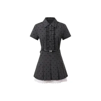 BEAUTIFUL CONFESSION Short Sleeved Dress Women's Gray