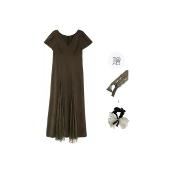 PAVEA Short Sleeved Dress Women's Green