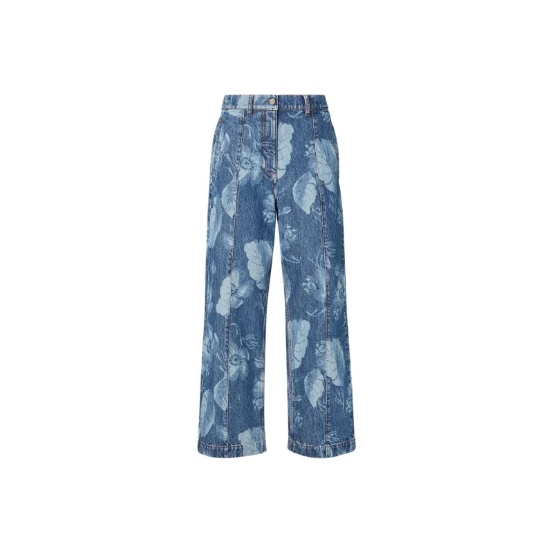 FENDI Sea Garden print Jeans-0