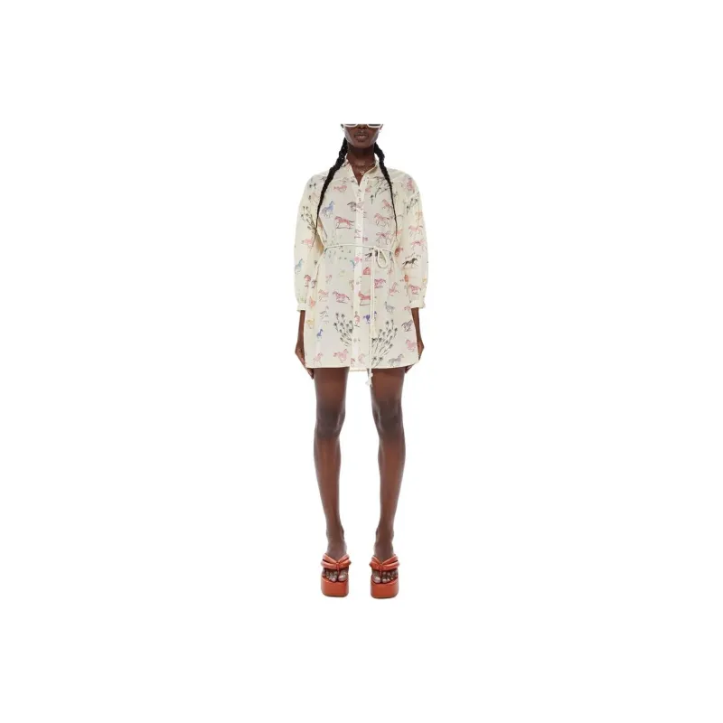 MOTHER Long-Sleeved Dresses Women's Cream-0