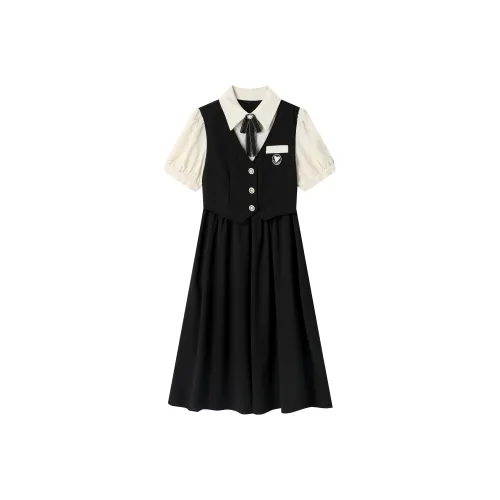 Pa33word Short Sleeved Dress Women's Black