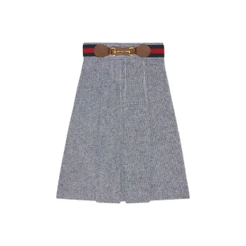 GUCCI Horsebit Detail Pleated Skirt