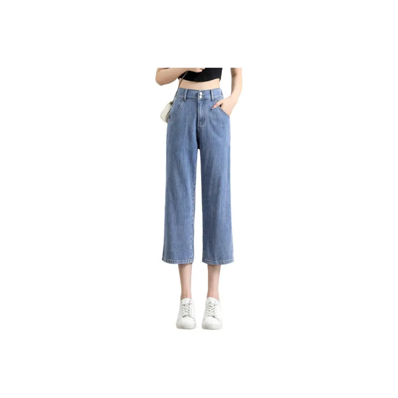 Mo Han Yi Mei Jeans Women's Denim Blue-0