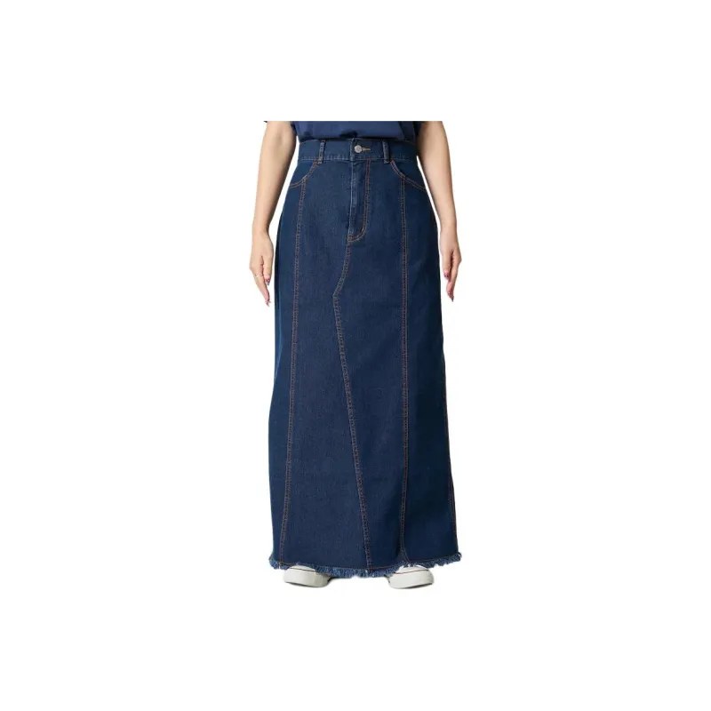 FREAK'S STORE Denim Long Skirt Women's Marine Blue-0