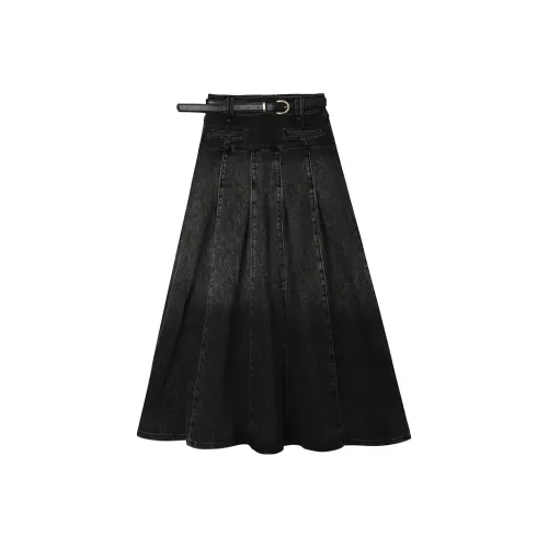 PAPERLLL Denim Long Skirts Women's
