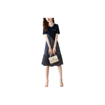 XWI Short Sleeved Dress Women's Navy Blue