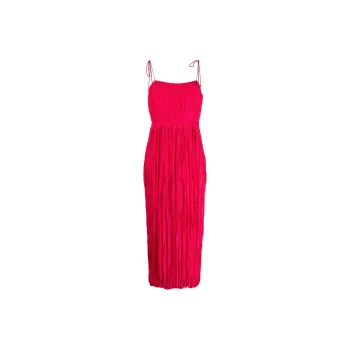 Ulla Johnson Ruched Tie strap Maxi Dress