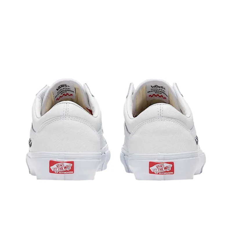 Vans Old Skool Abrasion Resistant Low Top Skateboard Shoes Unisex White-2