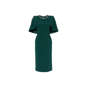 Jenny Packham Flirtini Crystal embellished Midi Dress