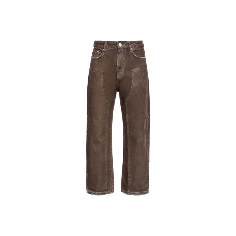 PINKO Mixer Distressed Straight-Leg Jeans-0