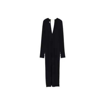 MM6 Maison Margiela V Neck Long Sleeved Dress