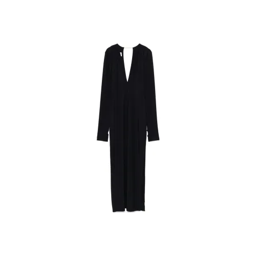MM6 Maison Margiela V Neck Long Sleeved Dress