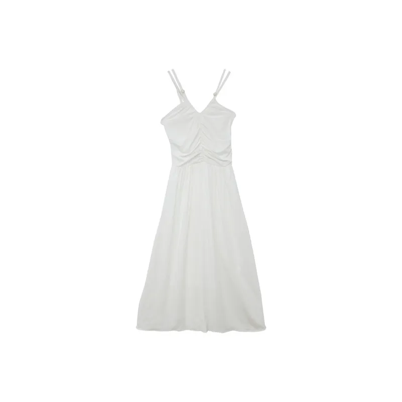Icicofficial Slip Dress Women's White-0