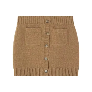 Burberry Buttoned Knit Mini Skirt