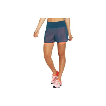 Asics Ventilate 2-N-1 3.5in Short Casual Shorts Women's Magnetic Blue