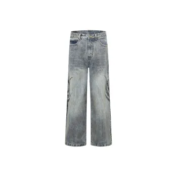 Flowers In Water Jeans Unisex Blue