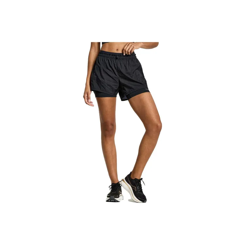 Saucony Elevate 4' 2 In 1 Short Casual Shorts Women's Black-0