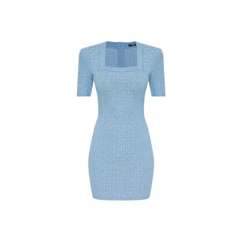 BALMAIN Fitted Knitted Mini Dress