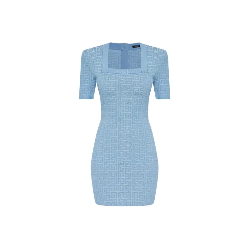 BALMAIN Fitted Knitted Mini Dress-0