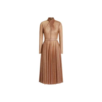 SCANLAN THEODORE Tinsel Dress Long-Sleeved Dresses Women's Tinted Rose/Light Rose