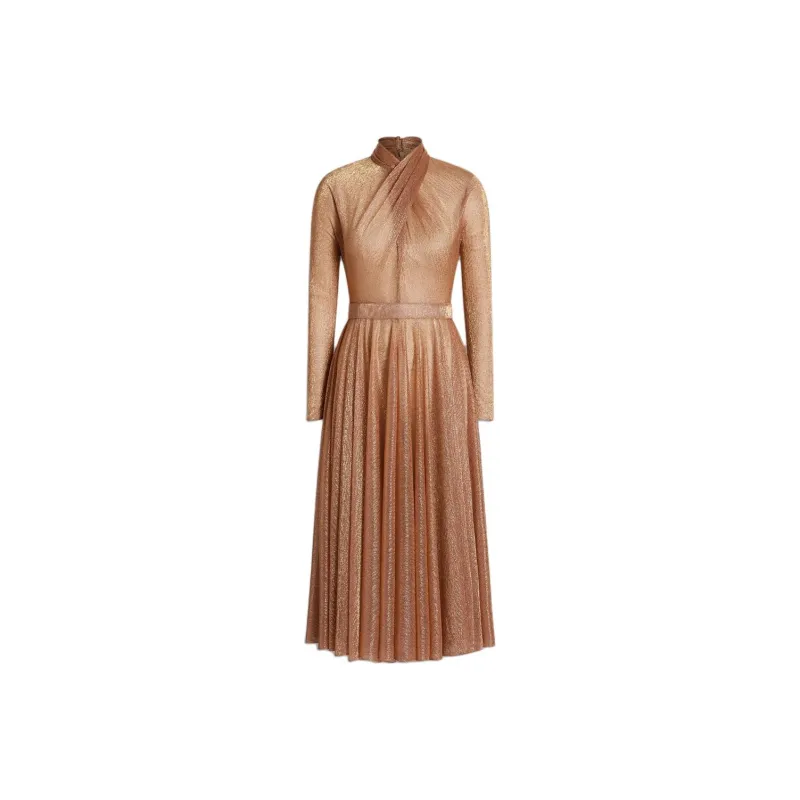 SCANLAN THEODORE Tinsel Dress Long-Sleeved Dresses Women's Tinted Rose/Light Rose-0