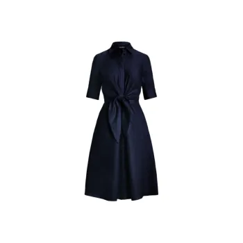 LAUREN RALPH LAUREN Wakana Linen Midi Shirt Dress