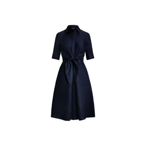 LAUREN RALPH LAUREN Wakana Linen Midi Shirt Dress