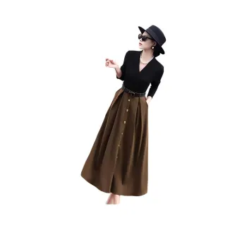 LANSEER Long-Sleeved Dresses Women's