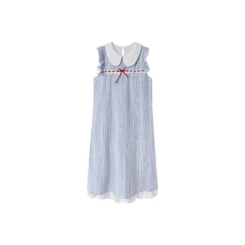 ABCMININ Short Sleeved Dress Women's Blue