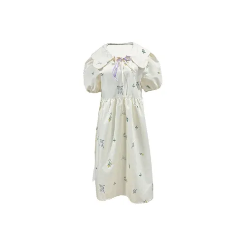 MOPB Short Sleeved Dresses Women's Apricot