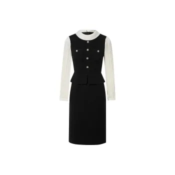 ONE SHALLOW Long Sleeved Dresses Women's Black